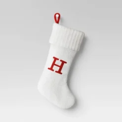 Knit Monogram Christmas Stocking White - Wondershop™ -Christmas Lights GUEST 0000446e 449e 49b8 8467 36c1c2c81ca9