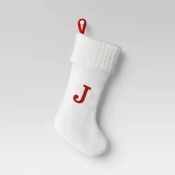 Knit Monogram Christmas Stocking White - Wondershop™ -Christmas Lights GUEST 047884d7 a180 4211 85ec 4c68a22e032b