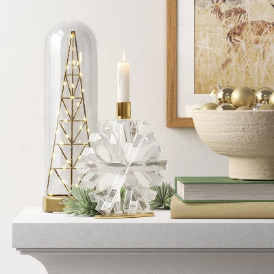 11.75" Battery Operated Lit Christmas Tree Decorative Cloche - Wondershop™ 1 11.75" Battery Operated Lit Christmas Tree Decorative Cloche - Wondershop™