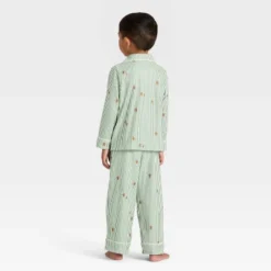 Toddler Gingerbread Striped Long Sleeve Shirt And Pants Holiday Matching Family Pajama Set - Wondershop™ Cream