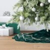48" Christmas Dia Art Deco Embellished Soft Velvet Tree Skirt Green - Wondershop™
