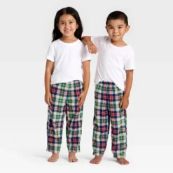 Toddler Plaid Microfleece Holiday Matching Family Pajama Pants - Wondershop™ Cream -Christmas Lights GUEST 14f3b6b0 d8a5 4fbe b2fd d99602411d2e