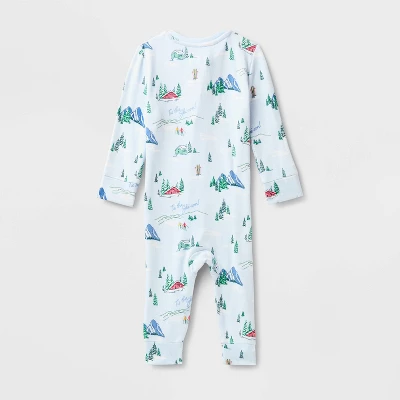 Baby "Tis The Ski-son!" Cozy Knit Holiday Matching Family Pajama Union Suit - Wondershop™ Blue 1 Baby "Tis The Ski-son!" Cozy Knit Holiday Matching Family Pajama Union Suit - Wondershop™ Blue