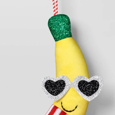 5" Christmas Fabric Fruit Banana Ornament - Wondershop™ 2 5" Christmas Fabric Fruit Banana Ornament - Wondershop™ - Image 2