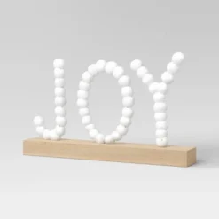 7.75" Battery Operated LED Lit 'JOY' Pom Pom Tabletop Decorative Sign - Wondershop™ -Christmas Lights GUEST 1922a766 e64c 439c 9c2e dc4e273d180e