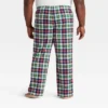 Men's Plaid Microfleece Holiday Matching Family Pajama Pants - Wondershop™