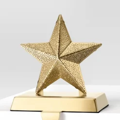 2pk Christmas Lit Metal Perforated Star Stocking Holder Gold - Wondershop™ -Christmas Lights GUEST 29ce616f 008e 4e34 988a 7dcbf68b459e