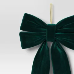 Christmas Small Velvet Bow Dark Green - Wondershop™ -Christmas Lights GUEST 2e0b17de 92bb 4283 9cb2 e29155a7b8c8