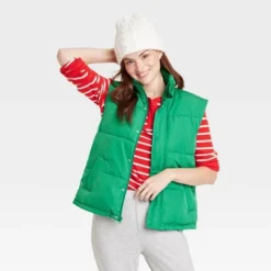 Women's Matching Family Puffer Vest - Wondershop™ Green -Christmas Lights GUEST 2e685de4 a96b 4cdf b528 a6a103bec57a