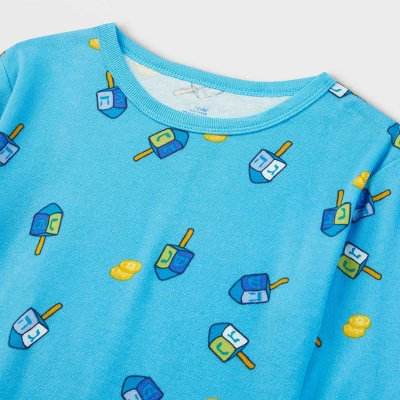 Kids' Hanukkah Matching Family Pajama Set - Wondershop™ Blue 3 Kids' Hanukkah Matching Family Pajama Set - Wondershop™ Blue - Image 3