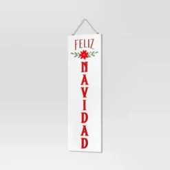 Reversible 'Felices Fiestas' To 'Feliz Navidad' Wood Christmas Wall Décor Dark Red/White - Wondershop™ -Christmas Lights GUEST 33791dec 1c6c 4ffc a2c9 8bb46795097a