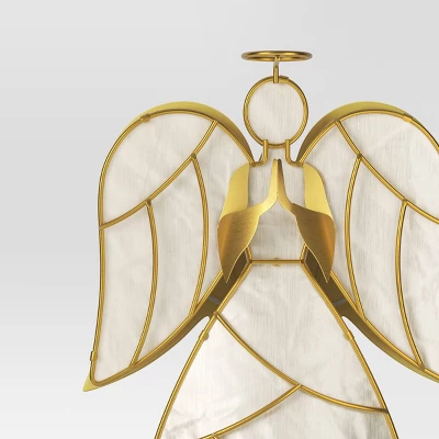 13.25" Pre-lit Angel Christmas Tree Topper Gold/White - Wondershop™ 3 13.25" Pre-lit Angel Christmas Tree Topper Gold/White - Wondershop™ - Image 3