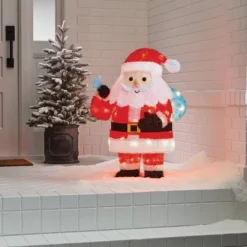 32" Tinsel Santa Christmas Novelty Sculpture Light With 4 Interchangeable Faces - Wondershop™ -Christmas Lights GUEST 387ccf35 7cdb 47d3 b44f 7c9161414aba