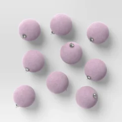 9ct 80mm Christmas Flocked Ball Ornament Set - Wondershop™ -Christmas Lights GUEST 4ac453ed 8da5 45a2 a4e5 e744b3e245cb