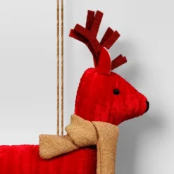 Christmas Fabric Deer Ornament Red - Wondershop™ -Christmas Lights GUEST 4b83189b 7b3c 4b83 983b d5a3b8ccbeff