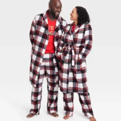 Adult Buffalo Check Matching Family Robe - Wondershop™ Black -Christmas Lights GUEST 4caf8a1c a49b 4015 b64d d877de7d338f