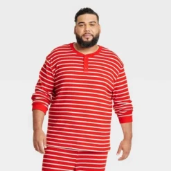 Men's Striped Matching Family Thermal Pajama Top - Wondershop™ Red -Christmas Lights GUEST 4e0b2840 5db6 42b4 bb6b daf9beebdfbb