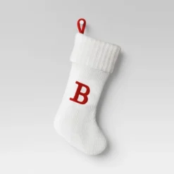 Knit Monogram Christmas Stocking White - Wondershop™ -Christmas Lights GUEST 4ea75af6 d100 43ce 8387 c8a92930fd94