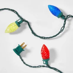 25ct LED C9 Faceted Christmas String Lights With Green Wire - Wondershop™ -Christmas Lights GUEST 501380c0 135b 4fc5 a584 4e329fd9f444