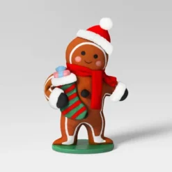 18" Fabric Gingerbread Man Holding Stocking Decorative Sculpture - Wondershop™ Brown 5 18" Fabric Gingerbread Man Holding Stocking Decorative Sculpture - Wondershop™ Brown -Christmas Lights GUEST 51f2a2ed e264 4894 a8fa 31aae4120bb1