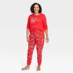 Women's Holiday City Matching Family Pajama Set - Wondershop™ With Frances Marina Smith Red -Christmas Lights GUEST 536c1dbe bb24 478e a2b0 78198fe781c2