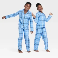 Kids' Plaid Matching Family Pajama Set - Wondershop™ Blue -Christmas Lights GUEST 5538b3a1 6693 45d6 b1a2 3f7109ea5483
