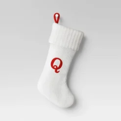 Knit Monogram Christmas Stocking White - Wondershop™ -Christmas Lights GUEST 59f014a5 508e 4532 bdc8 9a4dc12ae57e