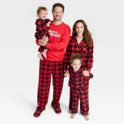Kids' Buffalo Check Matching Family Pajama Set - Wondershop™ Red -Christmas Lights GUEST 5f5f25b1 2e78 46de 883f 926583c529ce 2