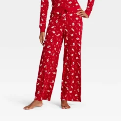 Women's Santa Print Ribbed Holiday Matching Family Pajama Pants - Wondershop™ Red -Christmas Lights GUEST 60238722 c3e7 4407 a384 2986ff4dac99
