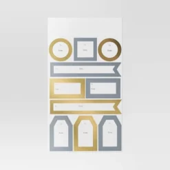 50ct Christmas Peel And Stick Gift Tags Metallic Gold/Silver - Wondershop™ -Christmas Lights GUEST 60d23177 e834 4182 8a88 30bf7a9f950f