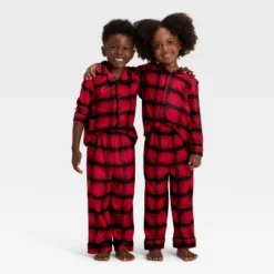 Toddler Plaid Long Sleeve Shirt And Pants Holiday Matching Family Pajama Set - Wondershop™ Red/Black -Christmas Lights GUEST 62509015 649b 4a9a 9c37 9de6f8cf4b17