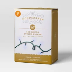 9.5' 3mm 100ct LED Micro Christmas String Lights With Green Wire - Wondershop™ -Christmas Lights GUEST 65eb7382 a1ce 4494 a190 1be6ffcda734