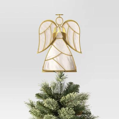 13.25" Pre-lit Angel Christmas Tree Topper Gold/White - Wondershop™ 2 13.25" Pre-lit Angel Christmas Tree Topper Gold/White - Wondershop™ - Image 2