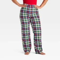 Women's Plaid Microfleece Holiday Matching Family Pajama Pants - Wondershop™ Cream -Christmas Lights GUEST 6a63793d fb40 442b b6b1 31380154a49b