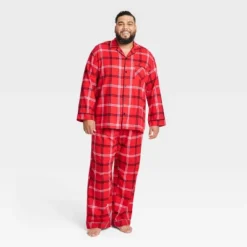 Men's Plaid Flannel Matching Family Pajama Set - Wondershop™ Red -Christmas Lights GUEST 6ccc9eae c83b 47cd 8f52 10b65de924e0