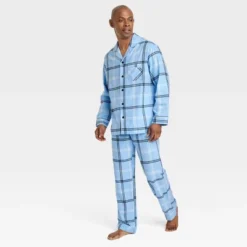 Men's Plaid Flannel Matching Family Pajama Set - Wondershop™ Blue -Christmas Lights GUEST 6ed67662 ede9 4d73 bcb6 c3a1f932d325