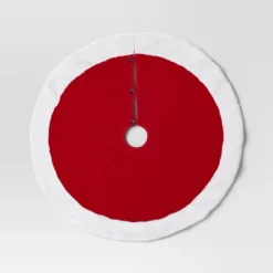 Christmas Plush With Fur Trim Tree Skirt Red And White - Wondershop™ -Christmas Lights GUEST 7494d0ba 396a 4a40 9827 6d195cf84405