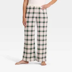Women's Plaid Ribbed Holiday Matching Family Pajama Pants - Wondershop™ Cream -Christmas Lights GUEST 796f004d f8c0 46f1 b46a 49ad86da006c
