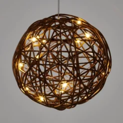 Battery Operated Brown Faux Rattan Sphere Fairy String Lights Warm White With Brown Wire - Wondershop™ -Christmas Lights GUEST 79ca5b75 49eb 4877 b7d8 3a37a139bbf8