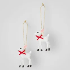 2ct Retro Small Deer Christmas Tree Ornament Set - Wondershop™ -Christmas Lights GUEST 7c0f36db 45f8 4ef9 97b1 4b6255db4cfb