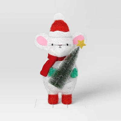 Incandescent Tinsel Mouse Christmas Novelty Sculpture Light With Clear/Multicolor Light Bulb - Wondershop™ 2 Incandescent Tinsel Mouse Christmas Novelty Sculpture Light With Clear/Multicolor Light Bulb - Wondershop™ - Image 2