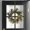 22" Mixed Pine With Red Berries Artificial Christmas Wreath Green - Wondershop™
