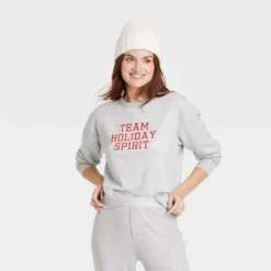 Women's Team Holiday Spirit Matching Family Sweatshirt - Wondershop™ Gray -Christmas Lights GUEST 8530ee98 d32e 4818 96fc 6fa06cf49fb2