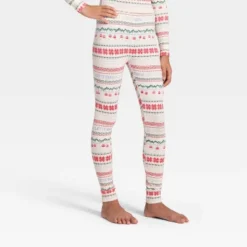 Kids' "Let It Snow" Fair Isle Cozy Knit Long Sleeve Shirt And Pants Holiday Matching Family Pajama Set - Wondershop™ Cream -Christmas Lights GUEST 8797dcf5 76b5 416e 8f9f 5b2bdab15536