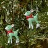 2ct Retro Small Deer Christmas Tree Ornament Set - Wondershop™