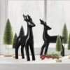 Ceramic Standing Deer Christmas Animal Figurine - Wondershop™ Black: Indoor Holiday Decor, 12" Tall