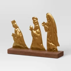 3pc Metal Christmas Nativity Scene Figurine Set - Wondershop™ Gold -Christmas Lights GUEST 93fcd2f3 984d 4877 893e 02fc8f94efa5