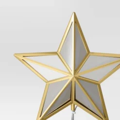 12.25" Warm White Lights Faceted Star Christmas Tree Topper Gold - Wondershop™: Indoor Decor: Indoor Decor: Indoor Decor -Christmas Lights GUEST 9467cf07 9691 43da bfa9 38ec48851caf