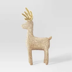 18" Sequined Fabric Deer Animal Sculpture - Wondershop™ Gold -Christmas Lights GUEST 9482d59d ee38 4944 a5c1 8f118a9f791d