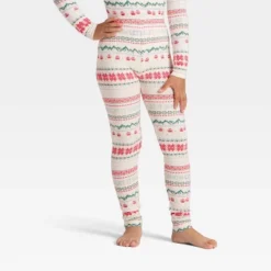 Toddler "Let It Snow" Fair Isle Cozy Knit Long Sleeve Shirt And Pants Holiday Matching Family Pajama Set - Wondershop™ Cream -Christmas Lights GUEST 988ea061 c67a 425d 8bc4 dea69e4c521e